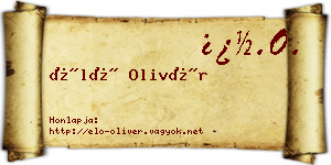 Élő Olivér névjegykártya