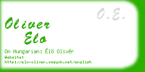 oliver elo business card